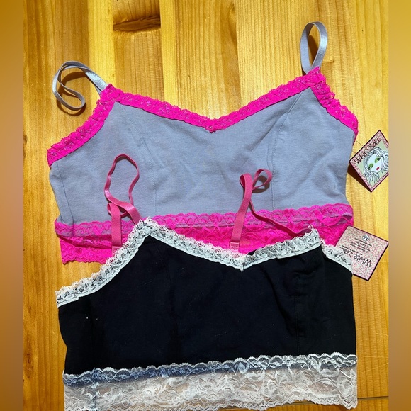 NWT!! Free with any purchase! Set of 2 White Saki by Lauren B. Mandel Lacey Bras - Picture 11 of 11